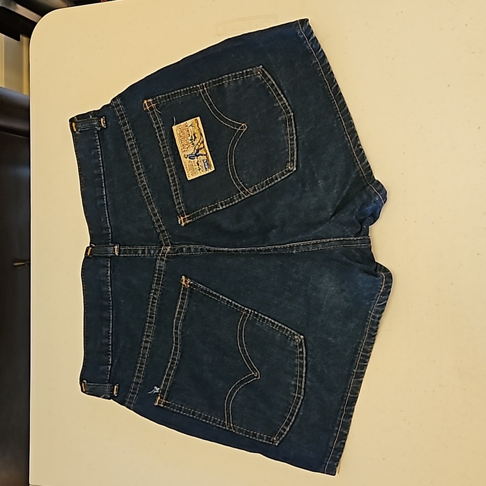 VINTAGE LEVI'S JEAN SHORTS 70s PLOWBOY FARMERS MECHANICS AND MINERS DENIM 11